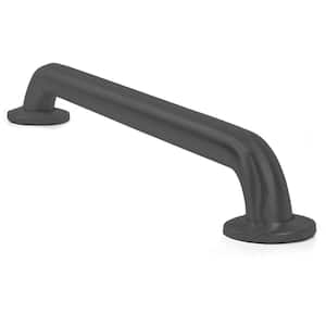 18 in. x 1-1/4 in. Concealed Screw Stainless Steel Grab Bar in Matte Black