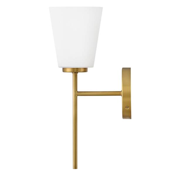 LARK - Bri 5.5 in. 1 Light Lacquered Brass Vanity Light