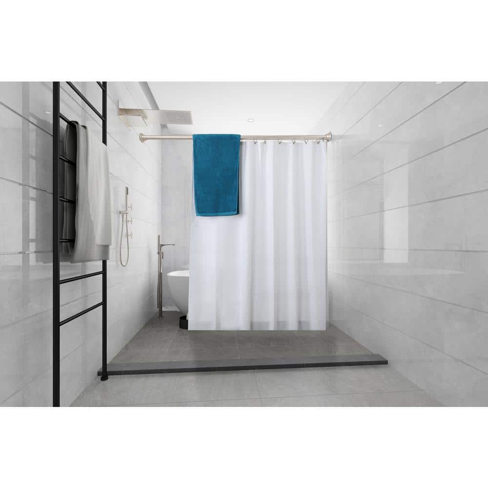 72'' Rustproof Aluminum Tension Shower Curtain Rod with Rubber End Caps