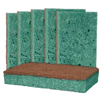 Outdoor Soap-Infused X-Large Heavy-Duty Odor and Bacteria Resistant Scrub Sponge (6-Pack)