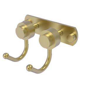 Mercury Collection 2 Position Robe Hook with Smooth Accent in Satin Brass