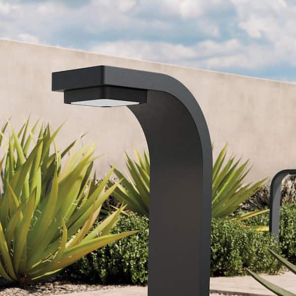 12 Volt 2700K LED 22.5 in. Weather Resistant Curved Path Light in Textured Black