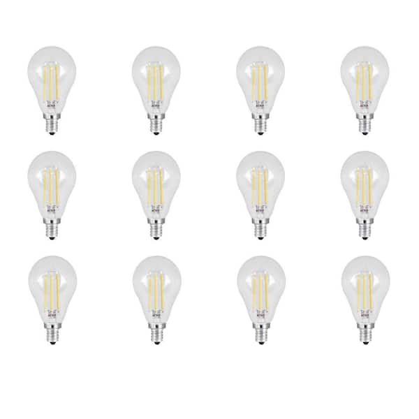 Feit Electric 60 Watt Equivalent 5000k A15 Candelabra Dimmable Filament Clear Glass Led Ceiling Fan Light Bulb Daylight 12 Pack Bpa1560c 850 2 6 The Home Depot - Home Depot Ceiling Fan Light Bulb Led