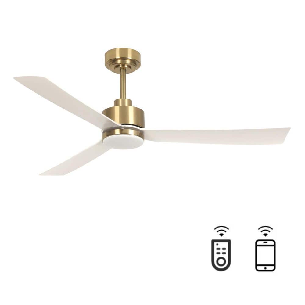 52 in. Indoor White Low Profile Low Profile Standard Propeller Flush Mount Ceiling Fan with Lights with Remote for Room price history on PriceWatchPro