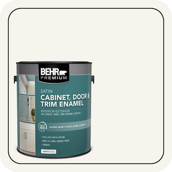 1 gal. #HDC-MD-08 Whisper White Satin Enamel Interior/Exterior Cabinet, Door & Trim Paint