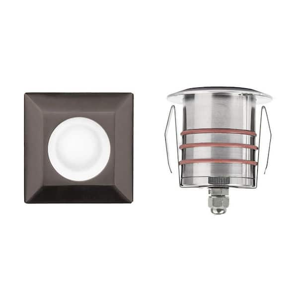 WAC LANDSCAPE Low Voltage 225 Lumens Bronze Stainless Steel Hardwired Integrated LED Weather Resistant InGround Well Light 3000K