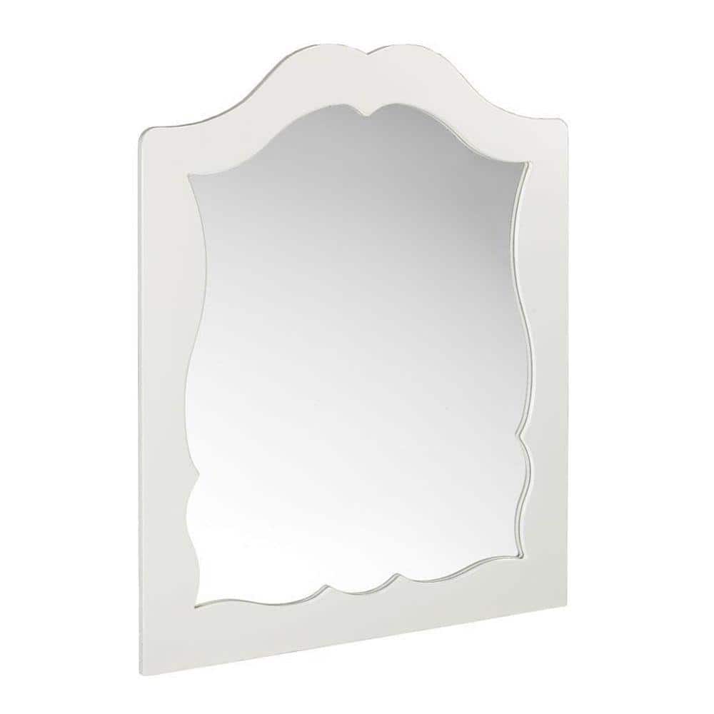 Reflections 38 in. H x 30 in. W Mia Mirror in White Frame-DISCONTINUED price history on PriceWatchPro