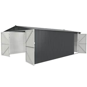 13 ft. W x 20 ft. D Metal Outdoor Storage Garage Shed with 2 Doors and 4 Vents for Car, Truck, Bike, Tool (260 sq. ft.)