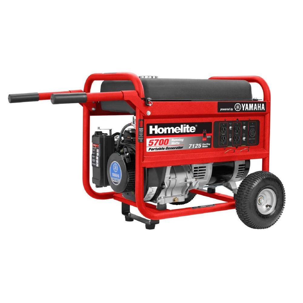 Homelite 5 700 Watt Gasoline Powered Portable Generator Ut905700 The Home Depot