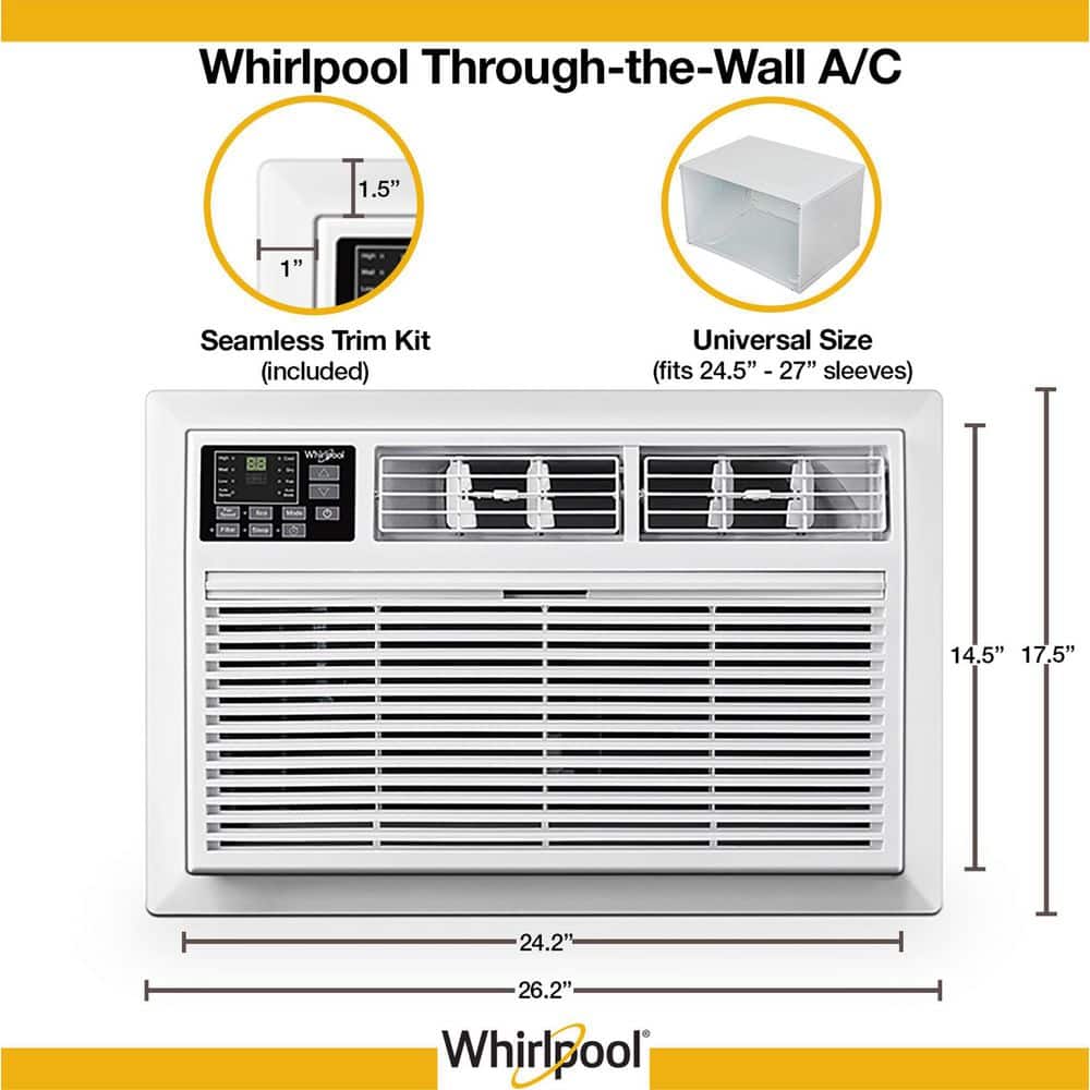White 10,000 BTU Through-the-Wall Air Conditioner with Remote Control