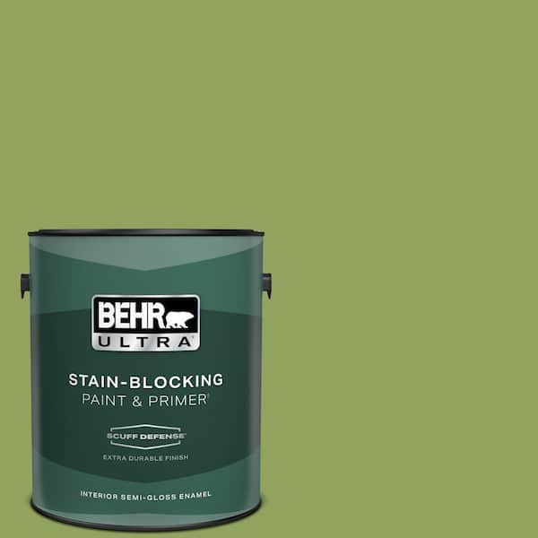 BEHR ULTRA 1 gal. Home Decorators Collection #HDC-MD-15 Zesty Apple Extra Durable Semi-Gloss Enamel Interior Paint & Primer