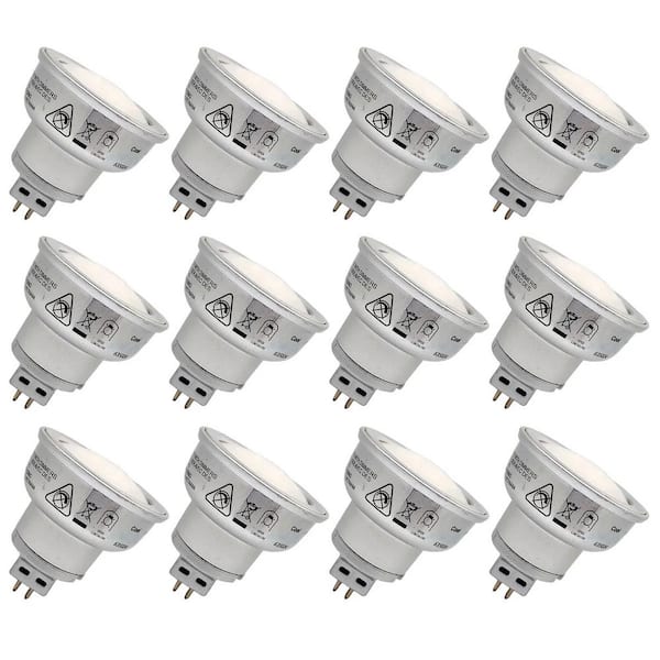25-Watt MR16 GU5.3 Halogen Equivalent 6000K LED Light (12-Pack)
