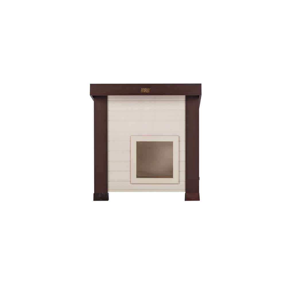 Maple and Brown ECOFLEX Outdoor Cat House with Dual Entry