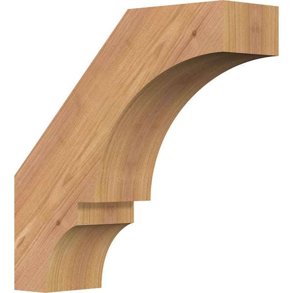 Ekena Millwork 3 1/2"W x 12"D x 12"H Balboa Smooth Knee Brace, Western Red Cedar