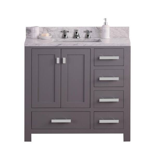 Water Creation Madison 36 In W X 34, Home Depot 36 Inch Gray Bathroom Vanity