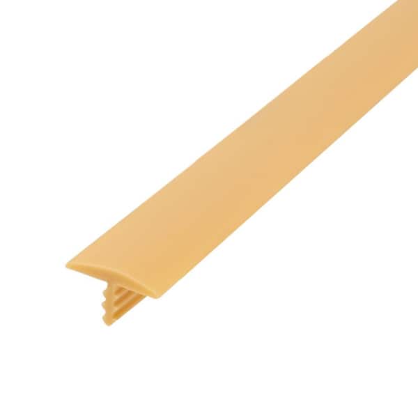 Outwater 1/2 in. Light Tan Flexible Polyethylene Center Barb Hobbyist Pack Bumper Tee Moulding Edging 25 ft. long Coil