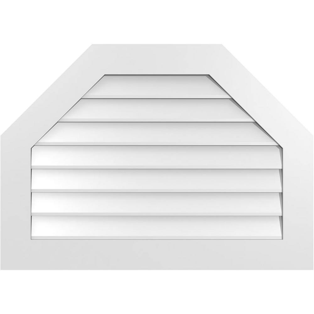 36 in. x 26 in. Octagonal Top Surface Mount PVC Gable Vent: Decorative with Standard Frame price history on PriceWatchPro