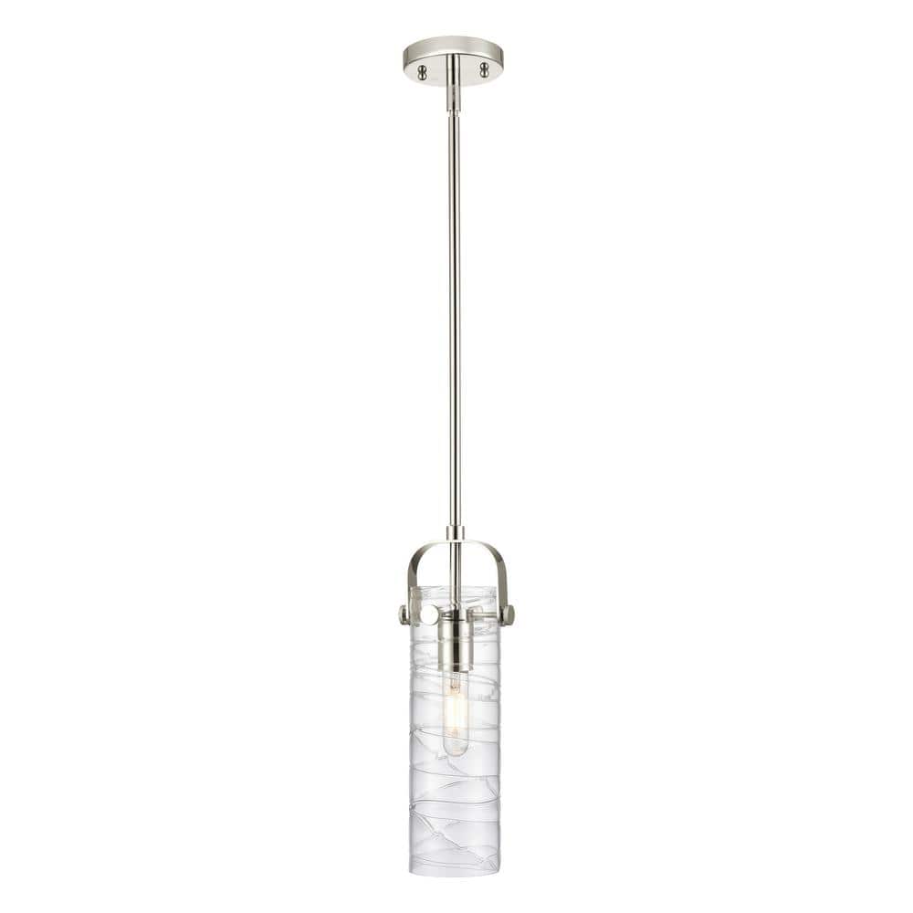 Pilaster II 14.5" Polished Nickel Cylinder Pendant Light