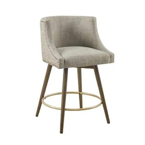 Quarry 26.5 in. Beige Multi Wood Counter Stool