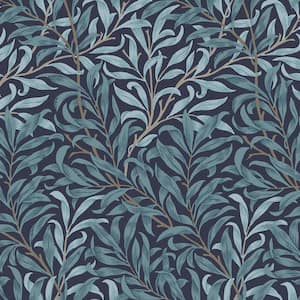 William Morris At Home Willow Bough White and Blues Wallpaper