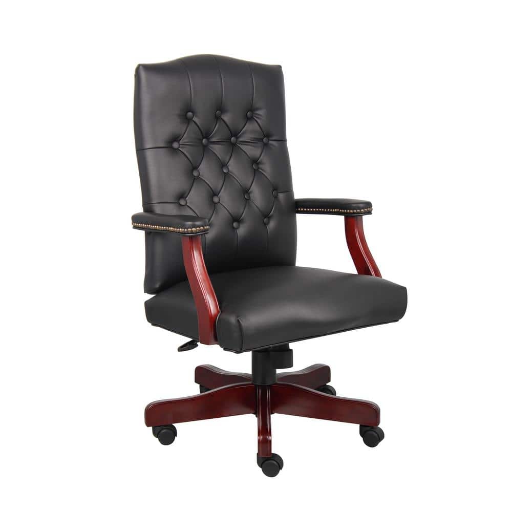 BOSS Office Products BOSS Office CaresoftPlus High Back Executive Chair in  Black with Flip Up Arms B8551-BK - The Home Depot