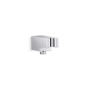 Statement Wall-Mount Handshower Holder with Supply Elbow And Check Valve in Polished Chrome