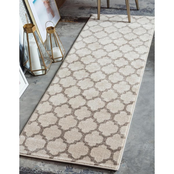 Trellis Philadelphia Beige/Light Brown 2' 0 x 6' 0 Runner Rug