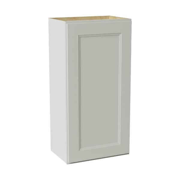 18 in. W x 12 in. D x 36 in. H Ready to Assemble Double Shaker Wall Kitchen Cabinet in Laguna Grey