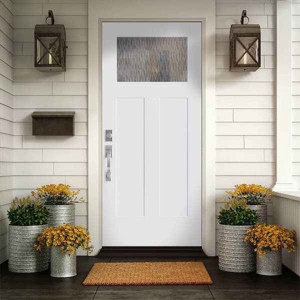 Masonite MProtect 36 in. x 80 in. Craftsman RH Inswing Decorative