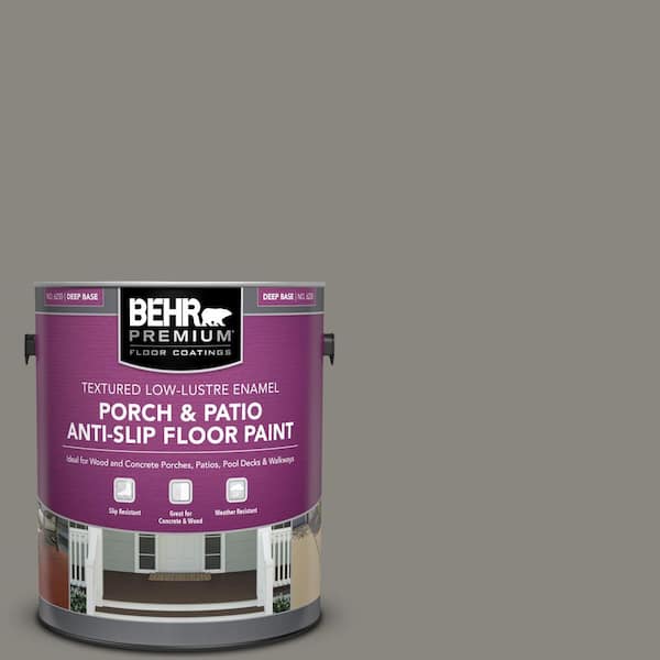 BEHR PREMIUM 1 gal. #HDC-NT-23 Wet Cement Textured Low-Lustre Enamel Interior/Exterior Porch and Patio Anti-Slip Floor Paint