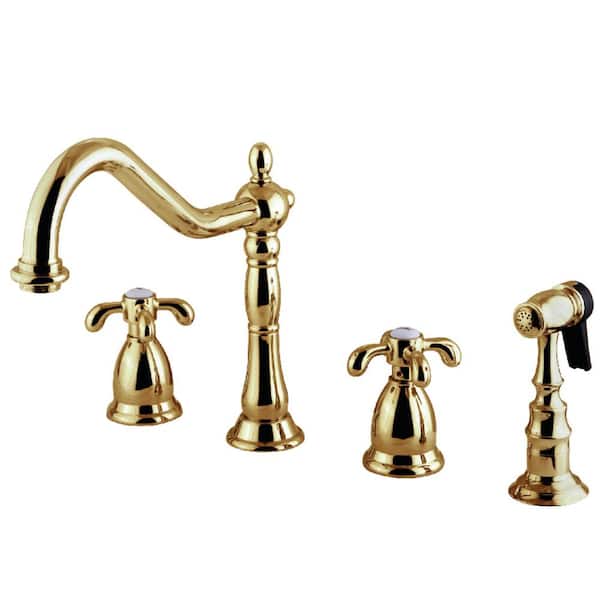 Kingston Brass French Country 2-Handle Standard Kitchen Faucet with ...