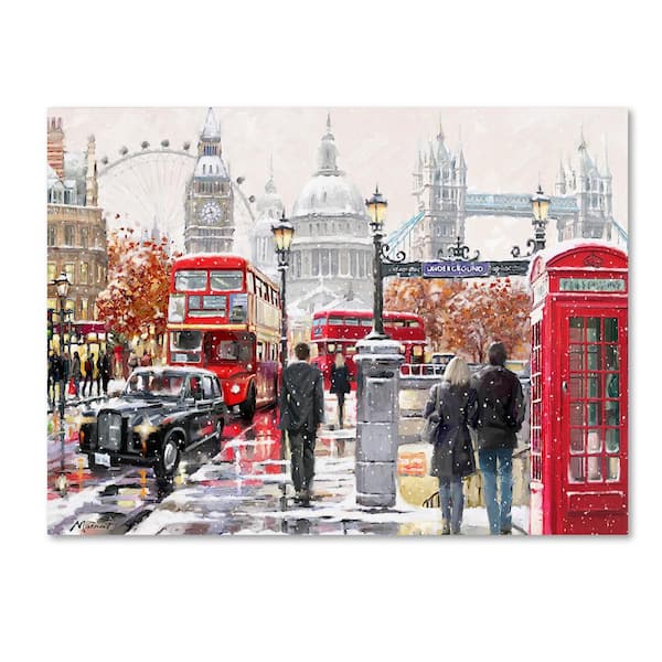 Trademark Fine Art 18 in. x 24 in. "London Collagex2 Copy" by The Macneil Studio Printed Canvas Wall Art