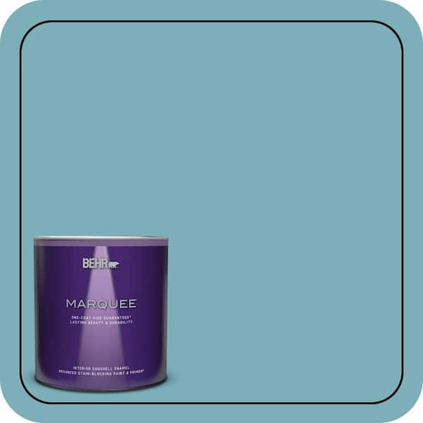 BEHR MARQUEE 1 qt. #520F-4 November Skies Eggshell Enamel Interior Paint & Primer