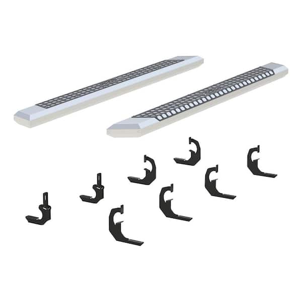 Aries AdvantEDGE Chrome Aluminum 75-Inch Truck Running Boards, Select Chevrolet Silverado, GMC Sierra 2500, 3500 HD