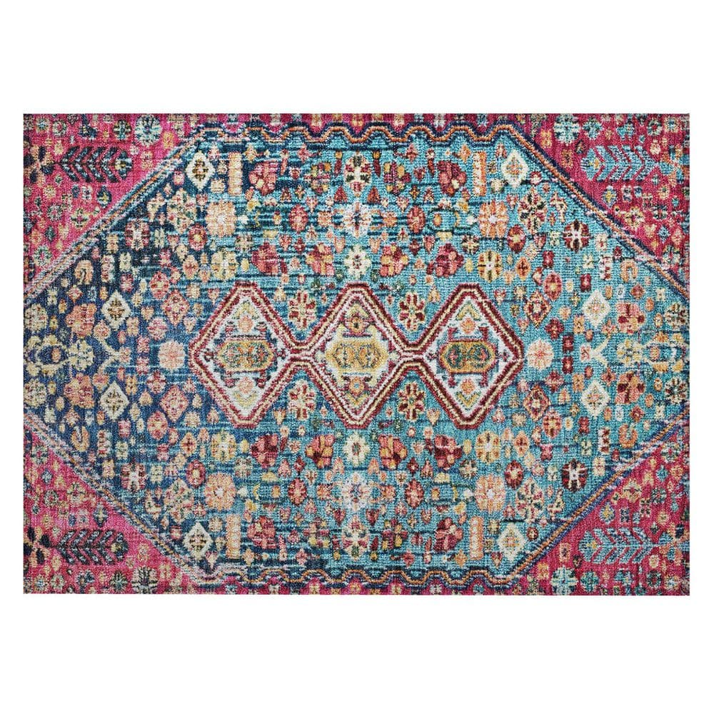 Chantille Machine Washable Indoor/Outdoor Abstract ACN1834 Teal 2 ft. x 3 ft. Accent Rug price history on PriceWatchPro