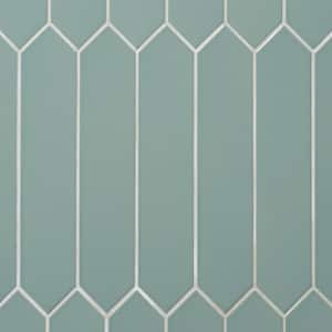 Axis 2.6 in. x 13 in. Jade Polished Picket Ceramic Wall Tile (12.26 sq. ft. / case)