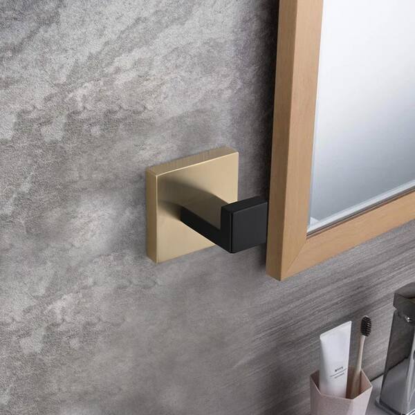 8 -Piece Bath Hardware Set with Mounting Hardware in Gold and Matte Black