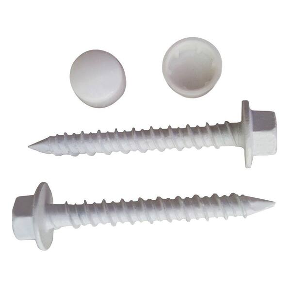 EZ Handrail 3 in. White Masonry Fastener (2-Pack)