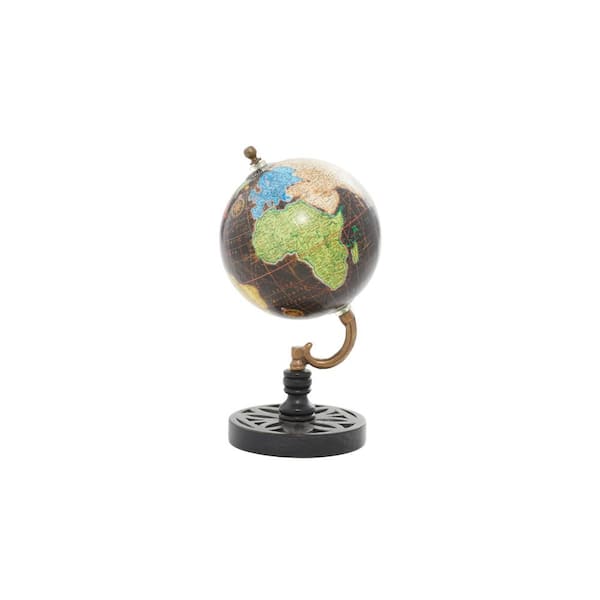 Litton Lane 10 in. Black Plastic Traditional Decorative Globe
