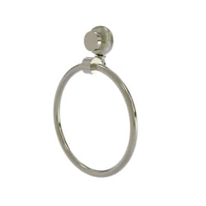 Venus Collection Towel Ring with Twist Accent in Polished Nickel