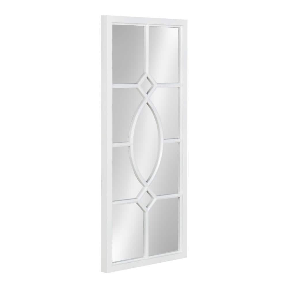 Cassat Full-Length White Windowpane Wall Accent Mirror