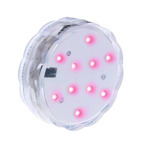 3 AAA Battery Waterproof LED Multi-Color Puck Light with Options Remote Control (1-Pack)