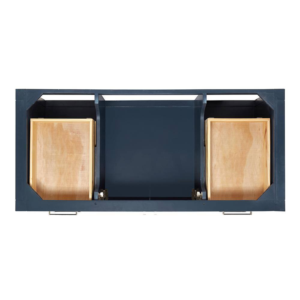 Magnolia Midnight Blue 49" Single Bathroom Vanity with Marble Top