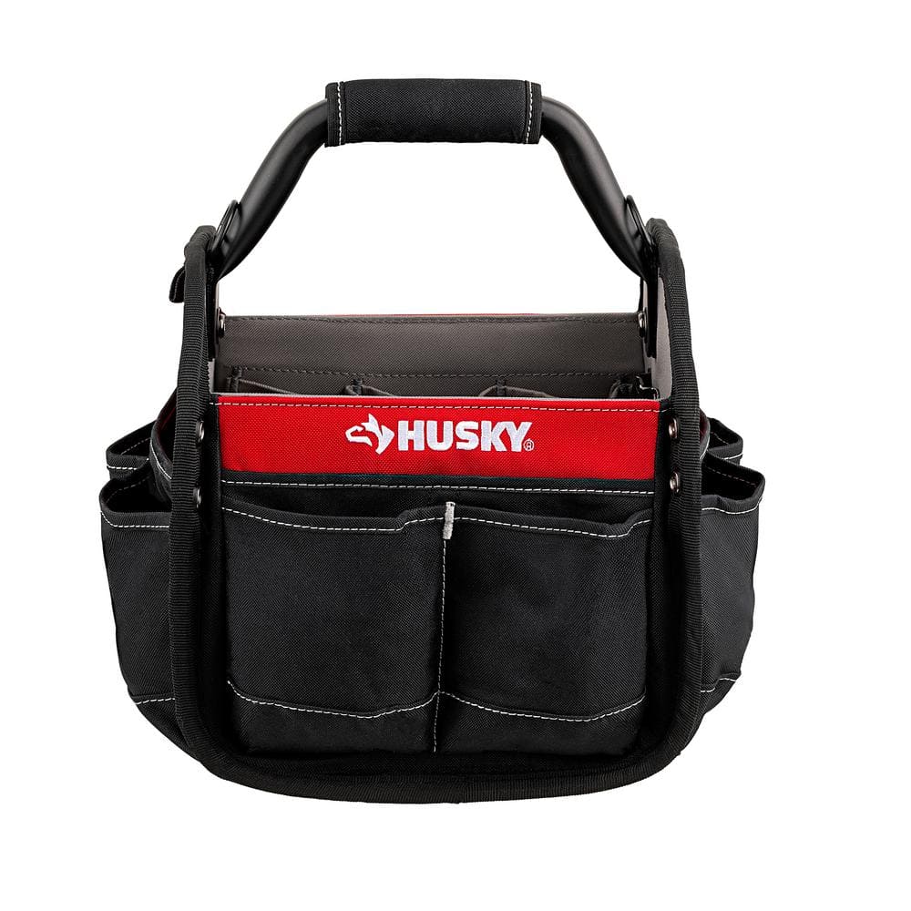 Husky 10 in. 15 Pocket Open Top Tool Bag HD70010-TH The Home Depot