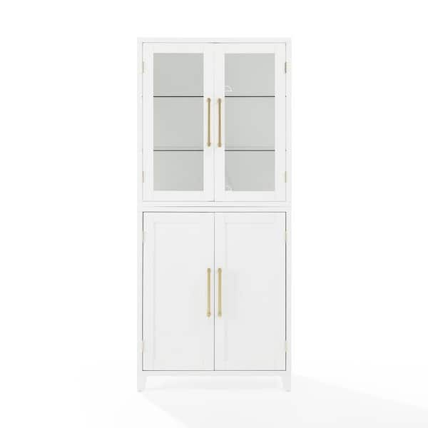 CROSLEY FURNITURE Roarke White Engineered Wood 30 in. Pantry