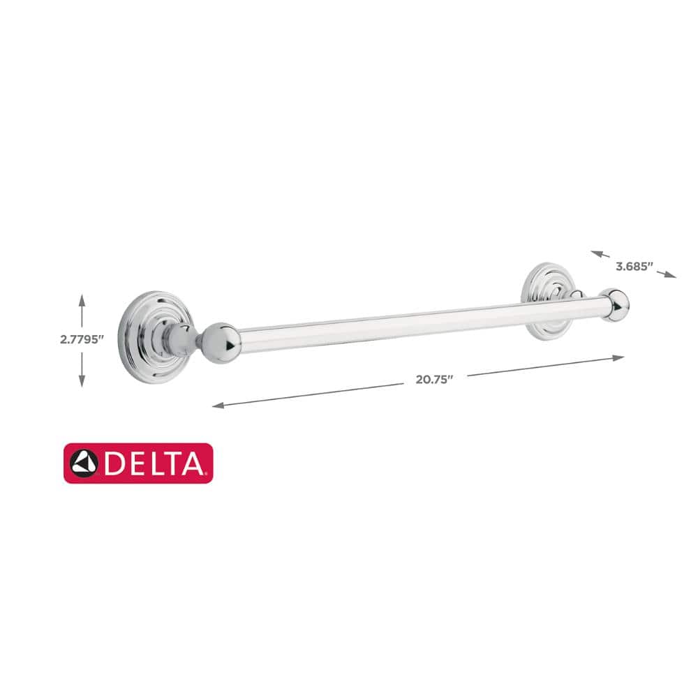 Greenwich 18-Inch Polished Chrome Wall Mounted Towel Bar