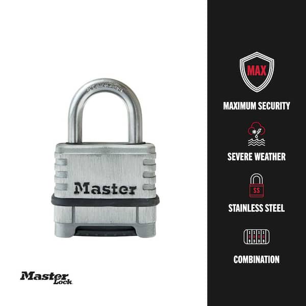 Stainless Steel Outdoor Combination Lock, Resettable