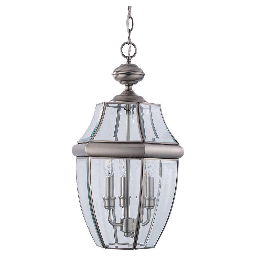 Lancaster 3-Light Antique Brushed Nickel Outdoor Hanging Pendant price history on PriceWatchPro