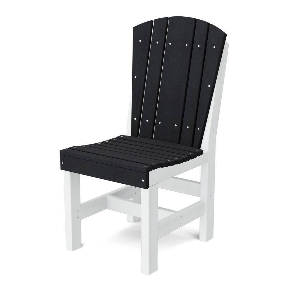 Heritage Black and White HDPE Plastic Outdoor Dining Side Chair price history on PriceWatchPro