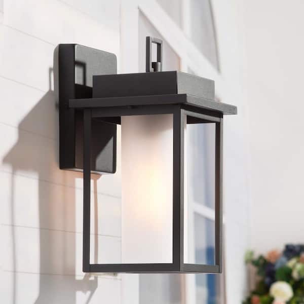 Uolfin Modern Black Outdoor Light, Black Exterior Light Fixtures